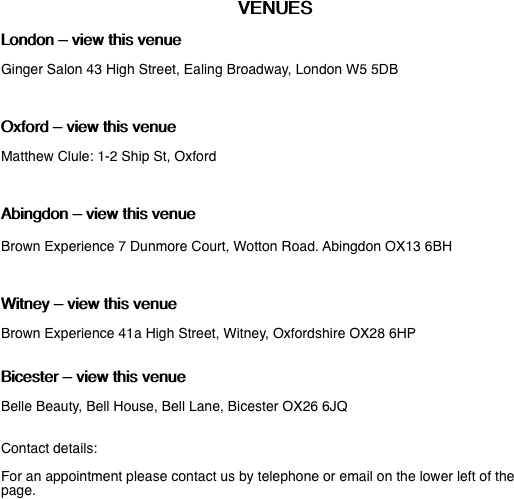 VENUES